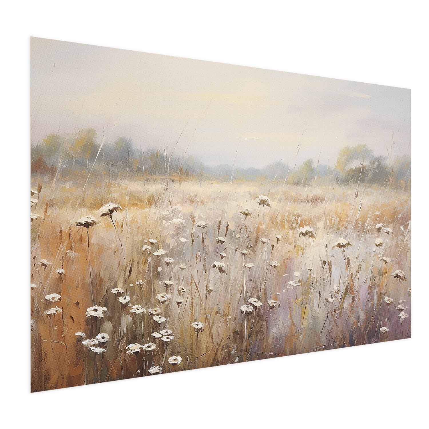 Impressionist Meadow Pastel Landscape Poster