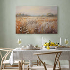 Impressionist Meadow Pastel Landscape Canvas Print