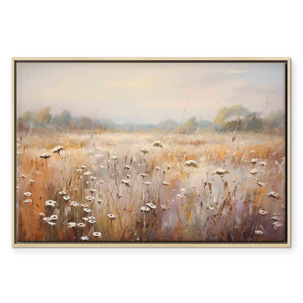 Impressionist Meadow Pastel Landscape Canvas Print