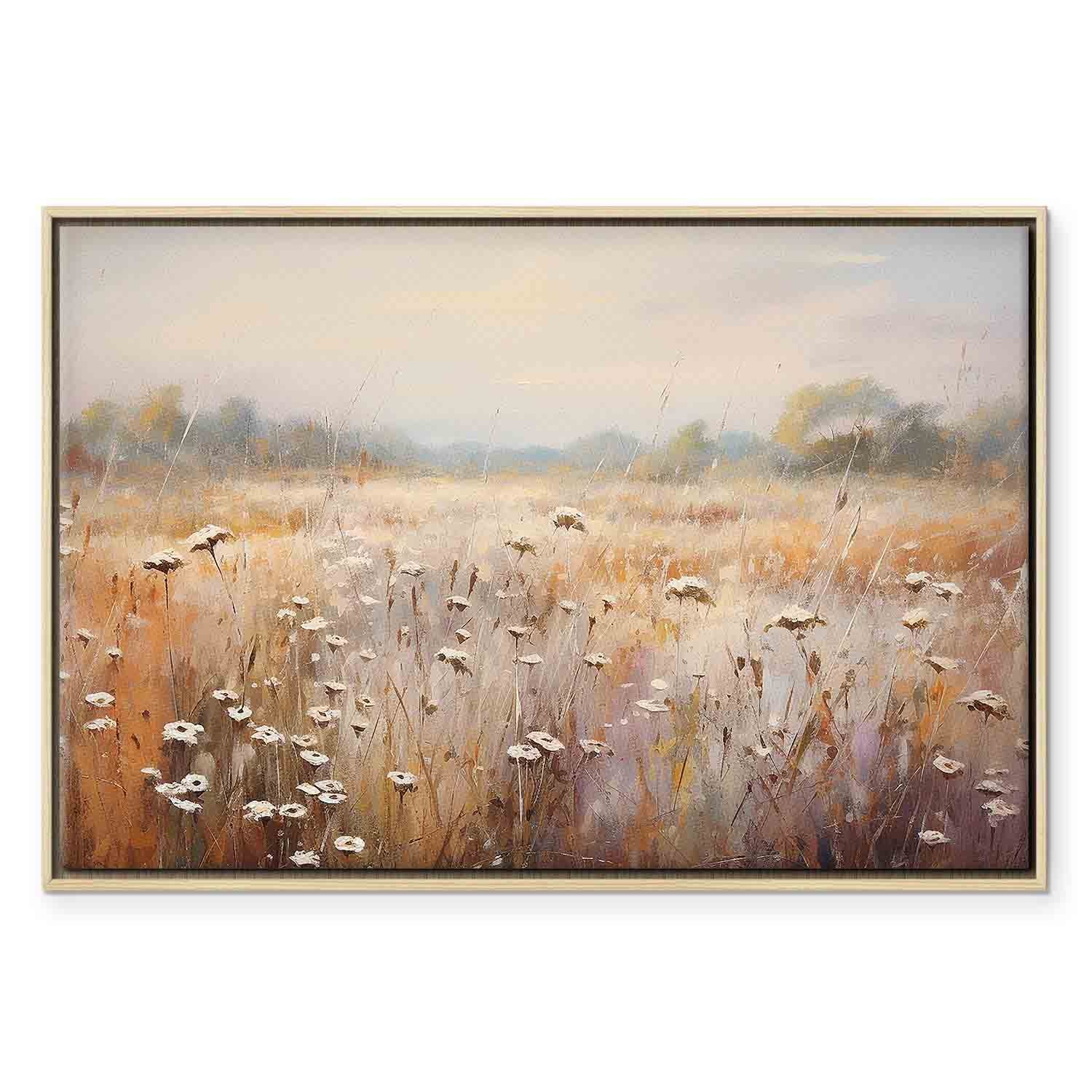 Impressionist Meadow Pastel Landscape Canvas Print