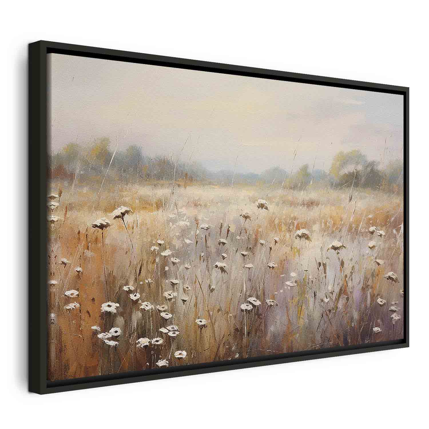 Impressionist Meadow Pastel Landscape Canvas Print