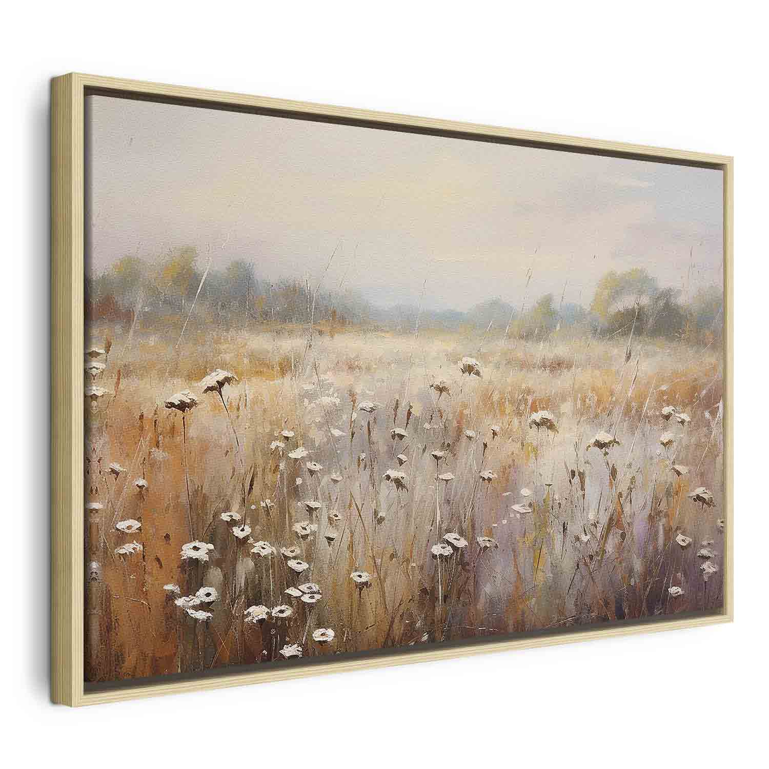 Impressionist Meadow Pastel Landscape Canvas Print