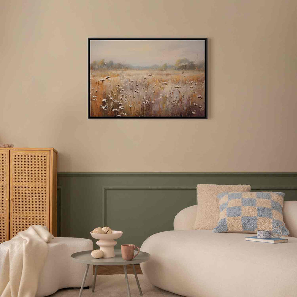Impressionist Meadow Pastel Landscape Canvas Print