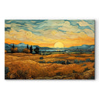 Golden Grain Fields Impressionistic Landscape DIY Canvas Print