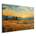 Golden Grain Fields Impressionistic Landscape DIY Canvas Print