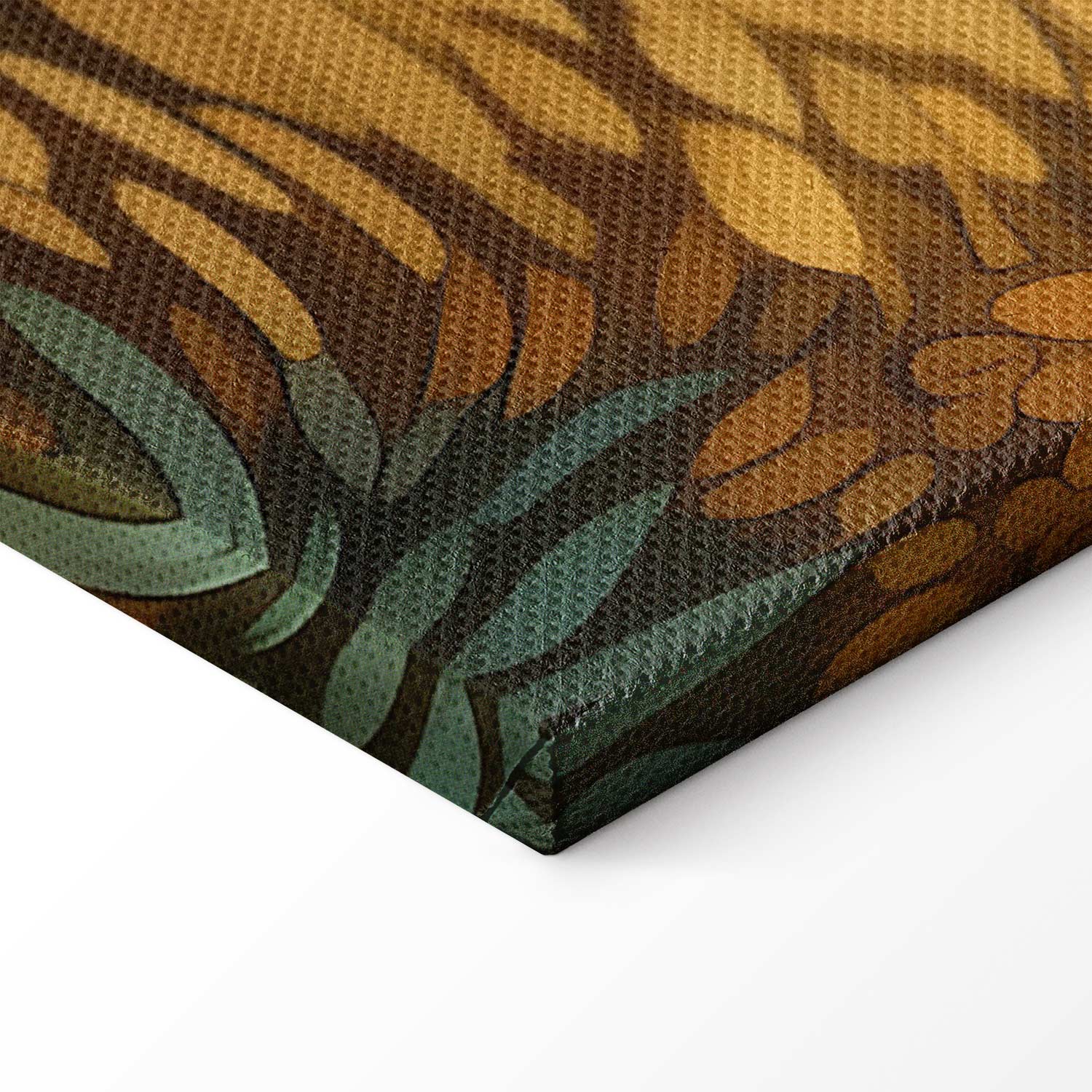 Impressionistic Golden Grain Fields Landscape Canvas Print