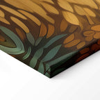 Impressionistic Golden Grain Fields Landscape Canvas Print