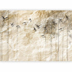 Paper Forest Birds Texture Wall Mural