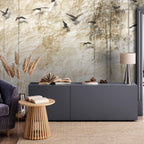 Paper Forest Birds Texture Wall Mural