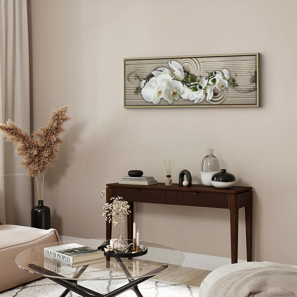 Sand Orchid Abstract Canvas Print