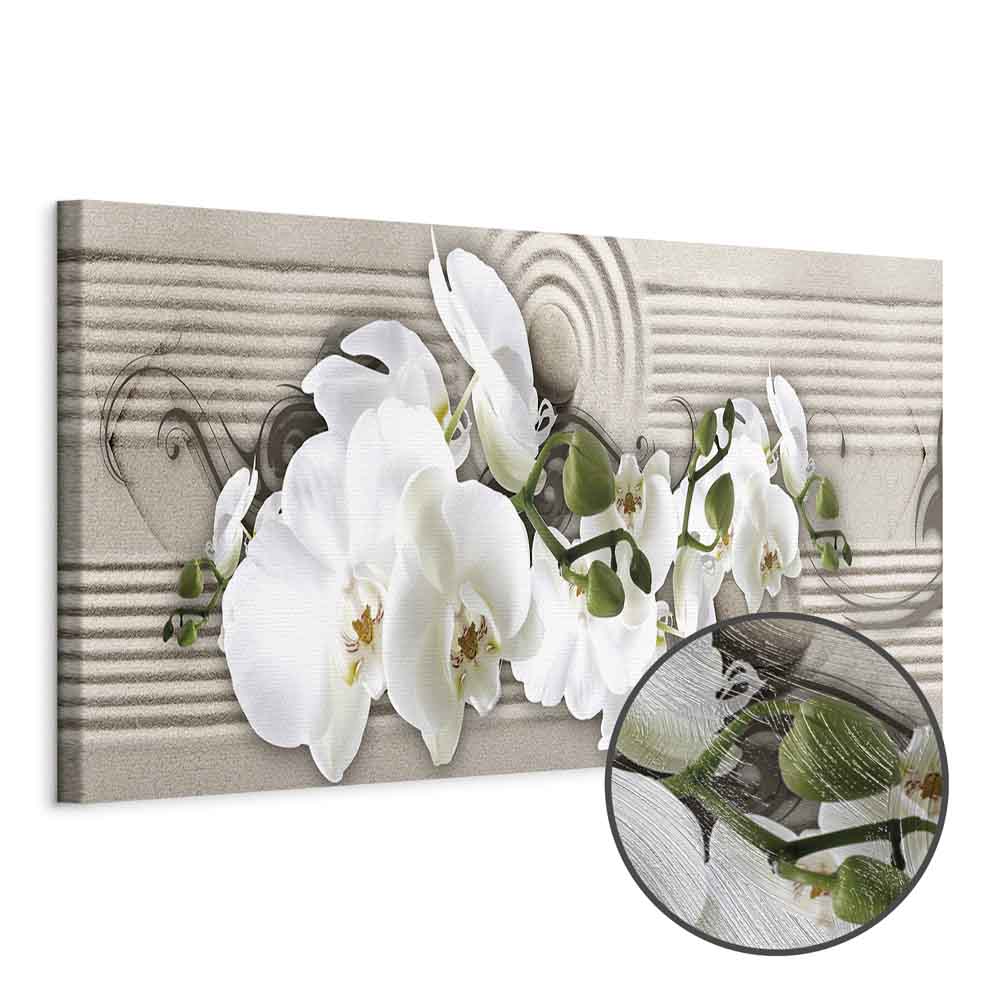 Sand Orchid Abstract Canvas Print