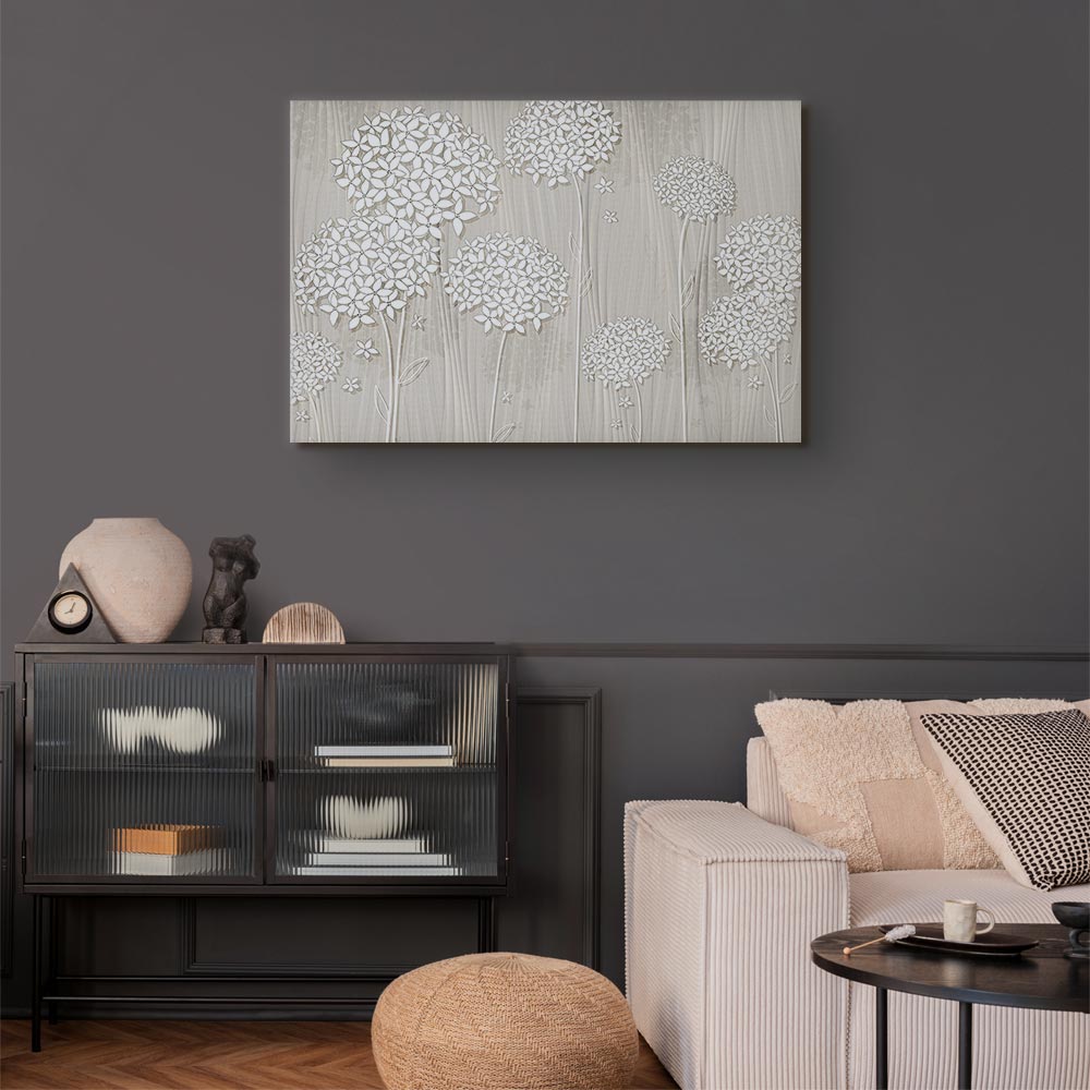 Flowers in the Wind Floral Canvas Print