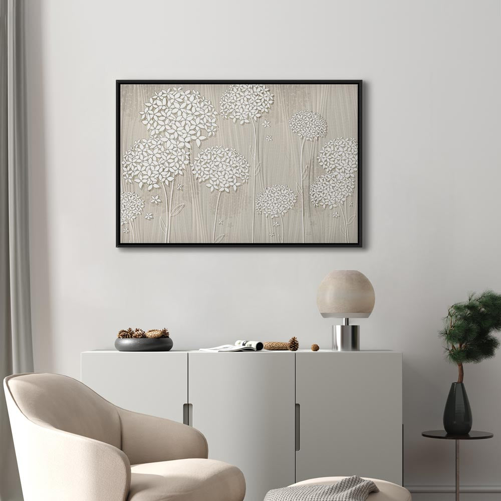 Flowers in the Wind Floral Canvas Print