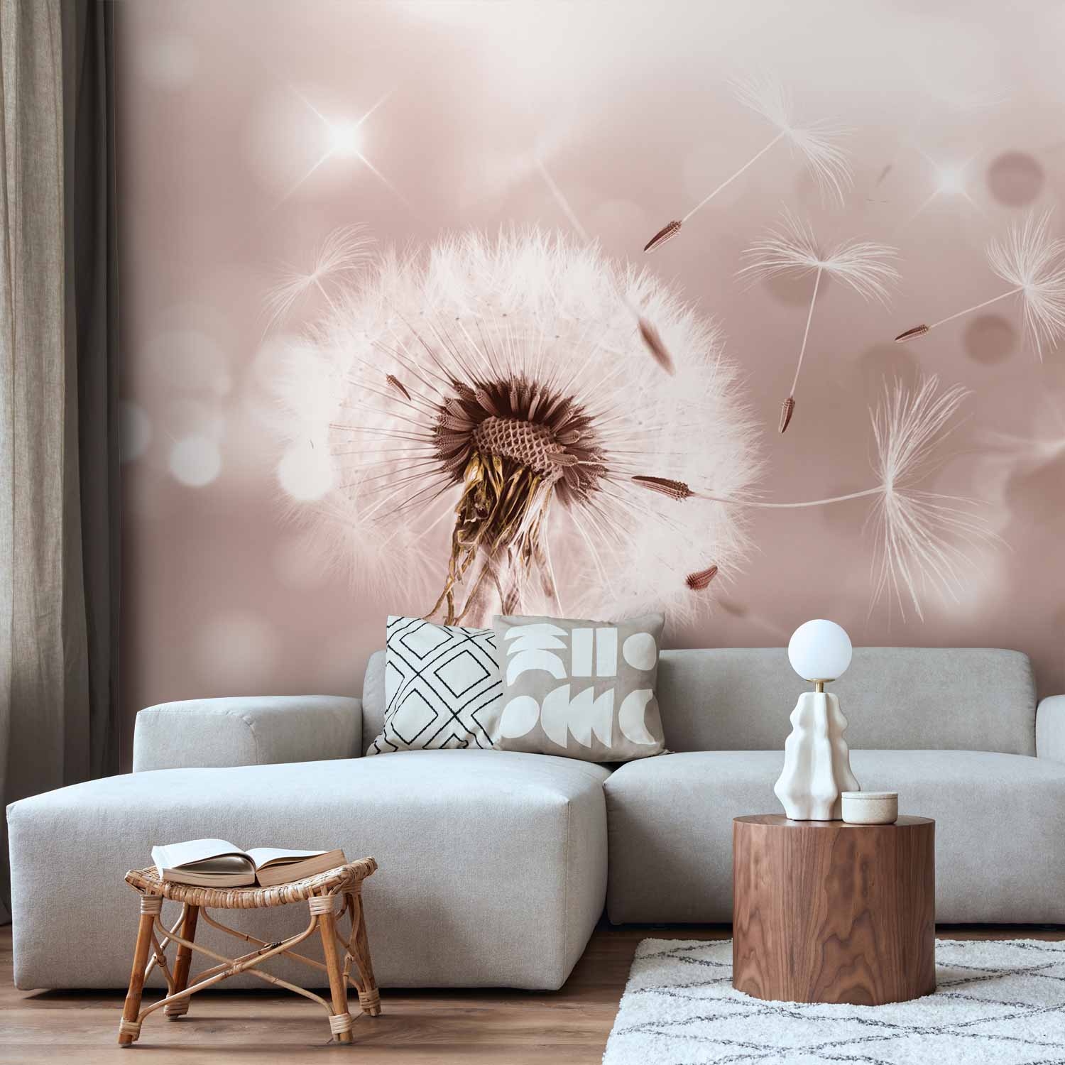Sunlit Dandelions Nature Wall Mural