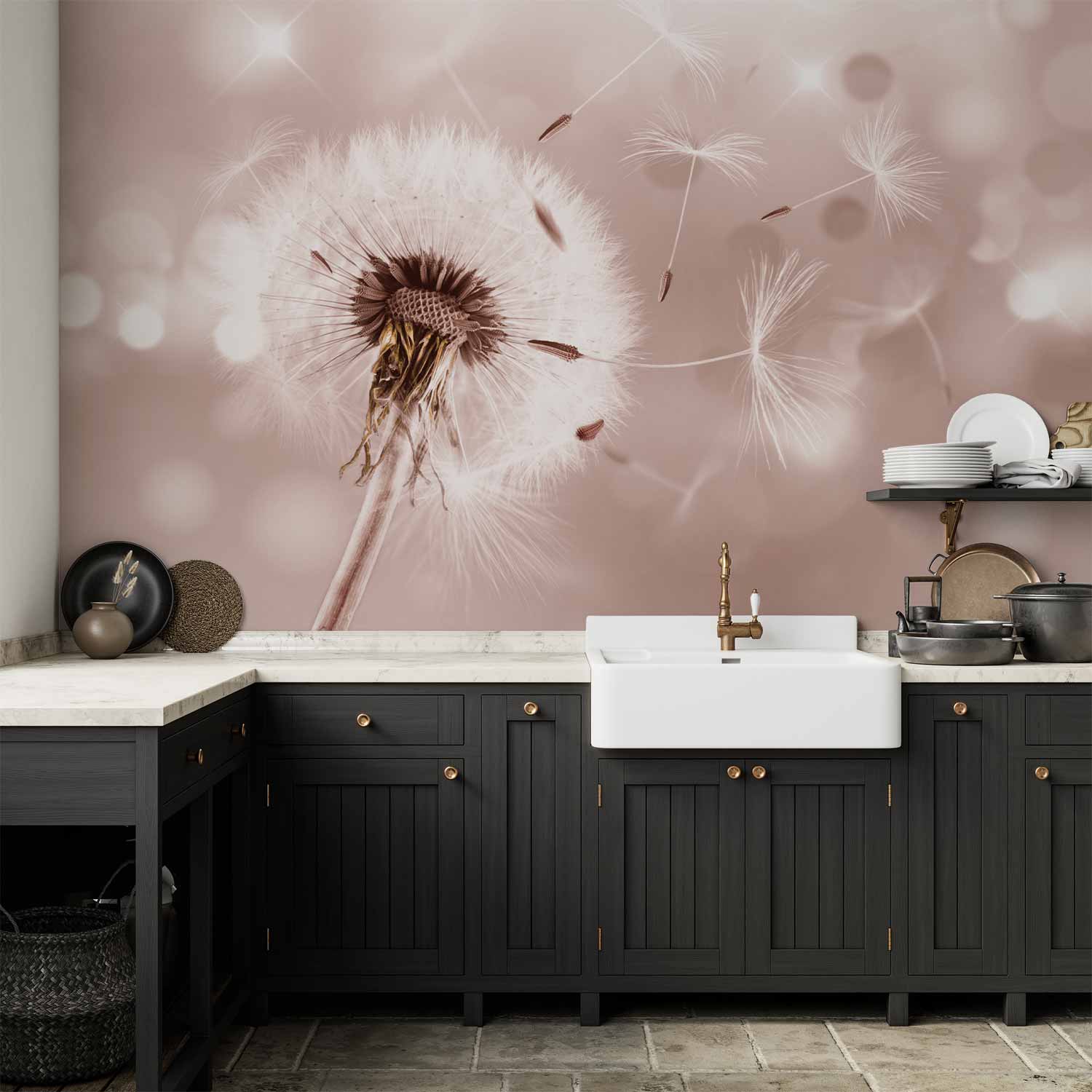 Sunlit Dandelions Nature Wall Mural