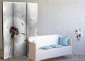 Grey Dandelion Shine Nature 3-Panel Room Divider
