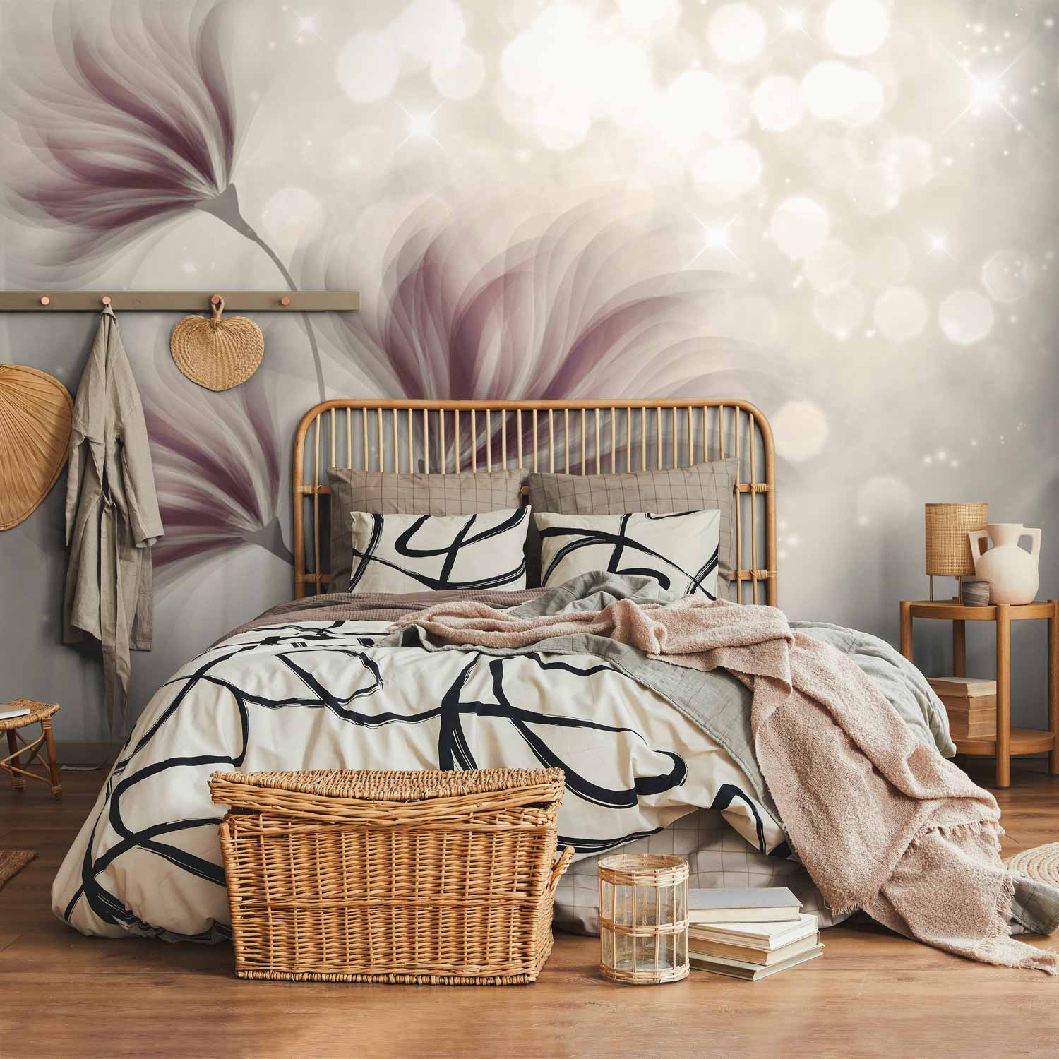 Luminous Morning Floral Wall Mural