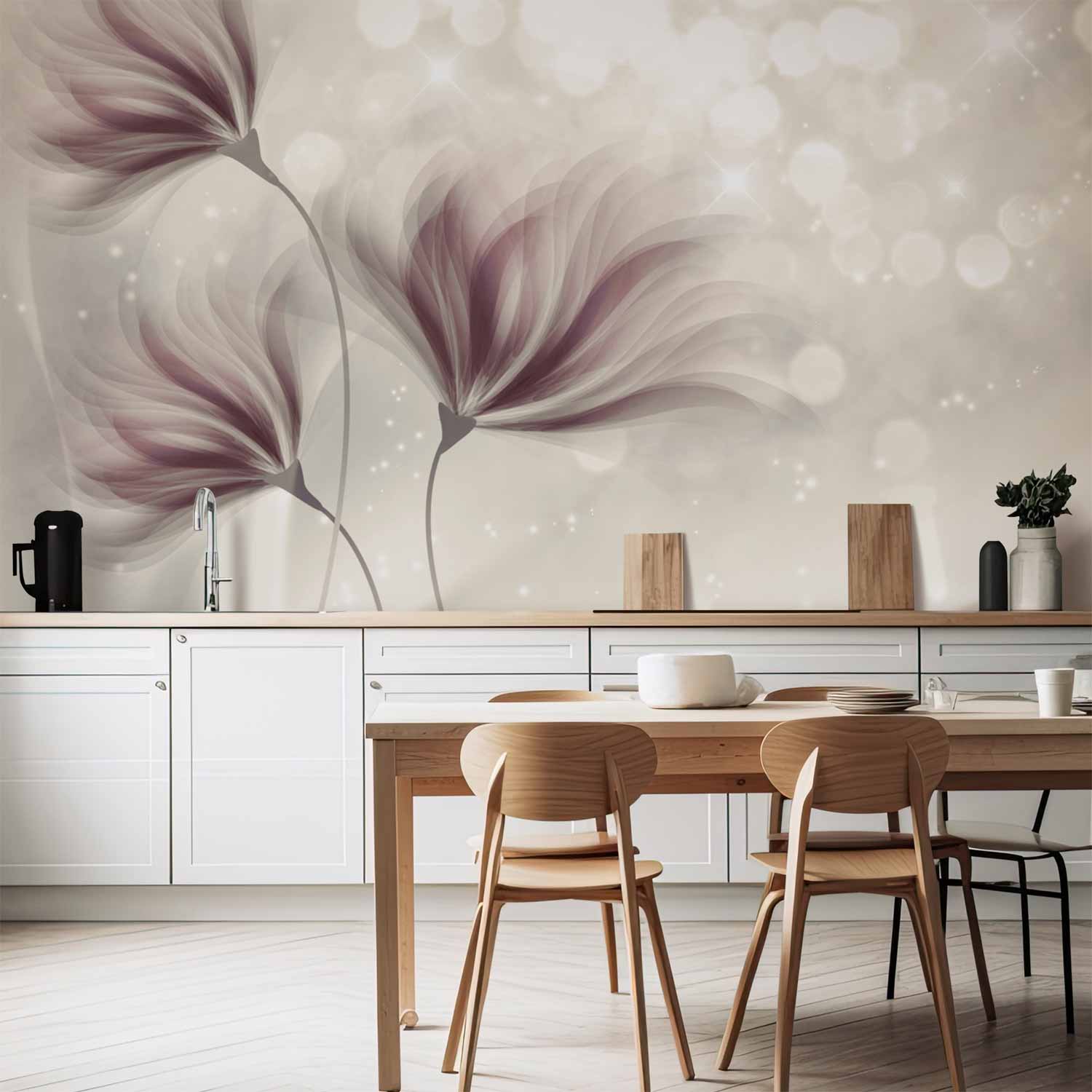 Luminous Morning Floral Wall Mural
