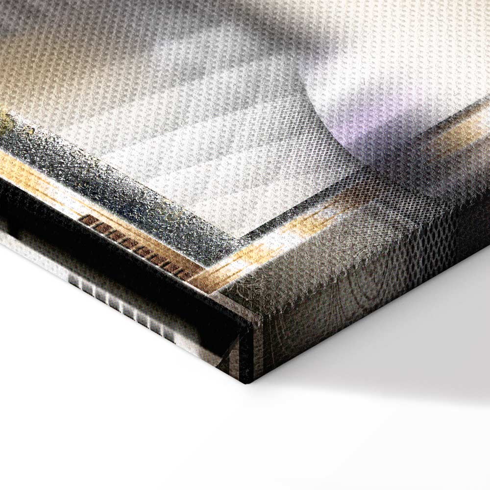 Abstract Floral Lilies Multicolor Canvas Print