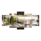 Abstract Floral Lilies Multicolor Canvas Print