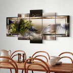 Abstract Floral Lilies Multicolor Canvas Print