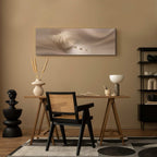 Delicate Feather Water Waves Canvas Print