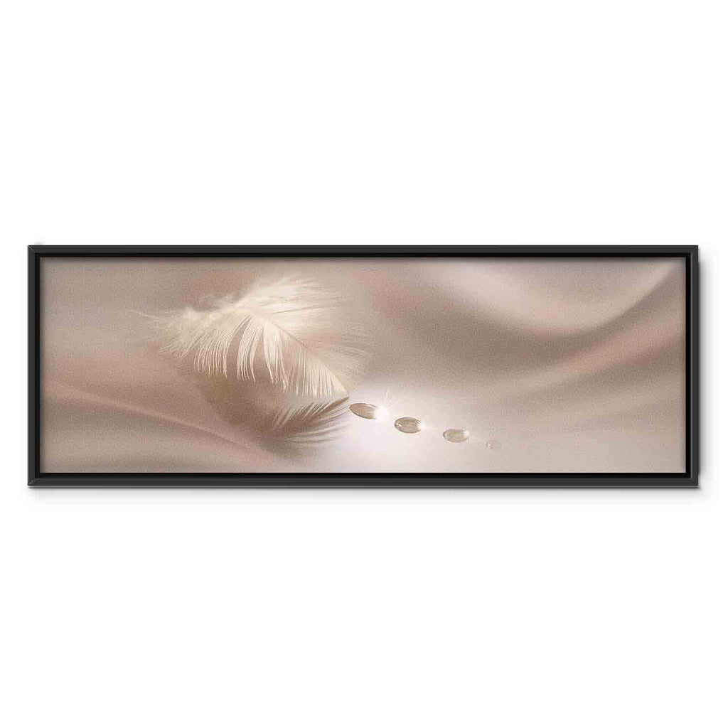 Delicate Feather Water Waves Canvas Print