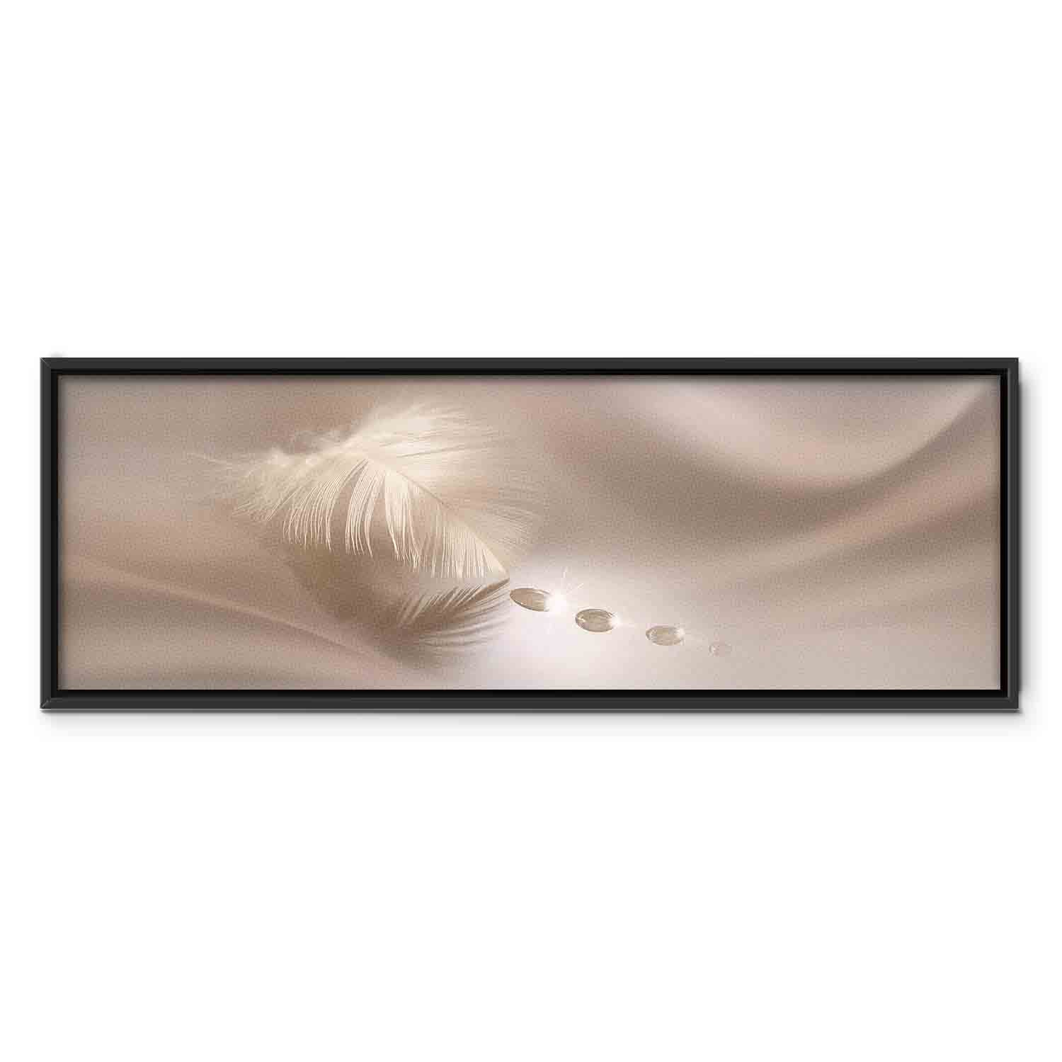 Delicate Feather Water Waves Canvas Print