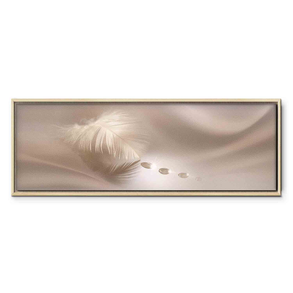 Delicate Feather Water Waves Canvas Print