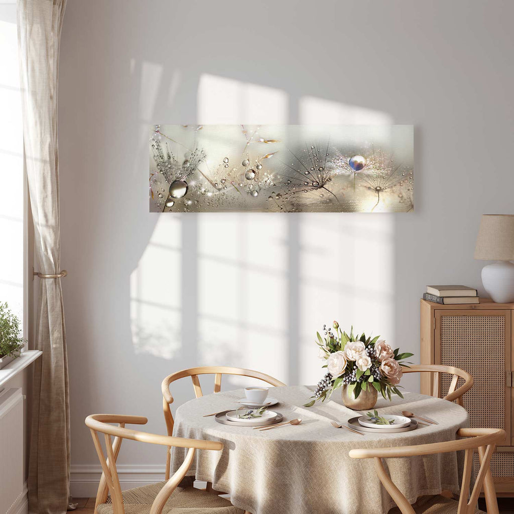 Dandelion Inscriptions Romantic Canvas Print