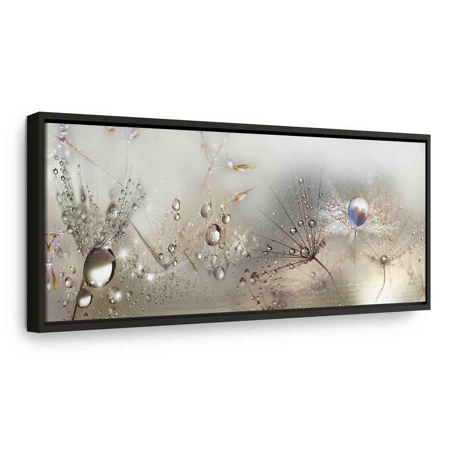 Dandelion Inscriptions Romantic Canvas Print