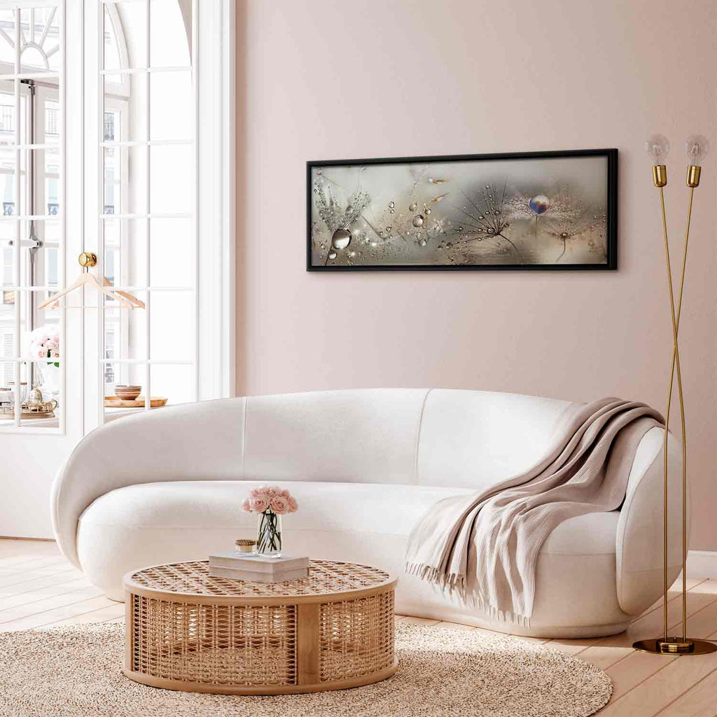 Dandelion Inscriptions Romantic Canvas Print