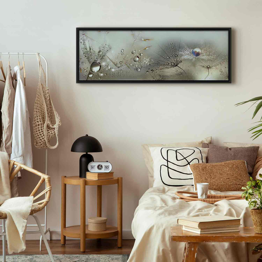 Dandelion Inscriptions Romantic Canvas Print