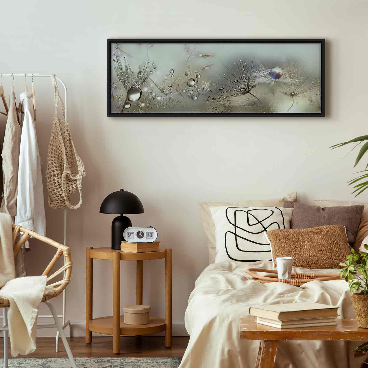 Dandelion Inscriptions Romantic Canvas Print