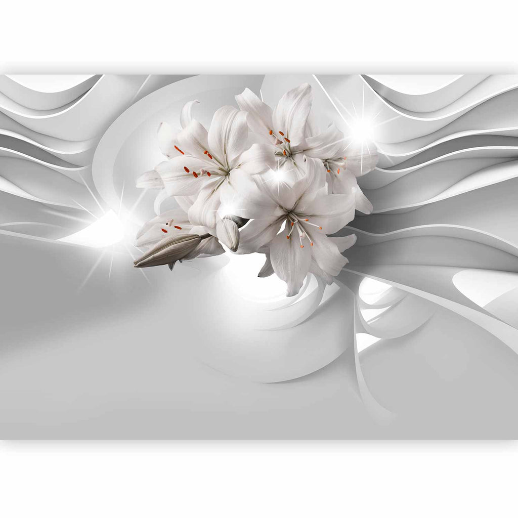 3D Lilies Tunnel Wall Mural
