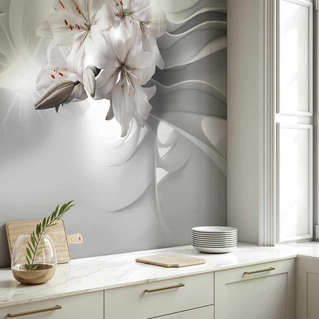 3D Lilies Tunnel Wall Mural