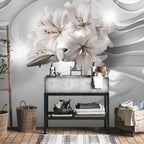 3D Lilies Tunnel Wall Mural