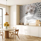 3D Lily Flower Tunnel Modern Wall Mural