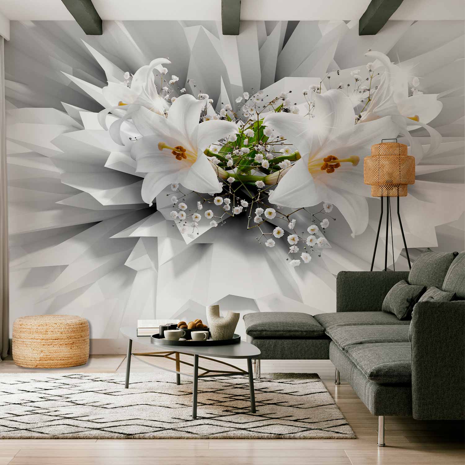 Abstract Floral Explosion Wall Mural