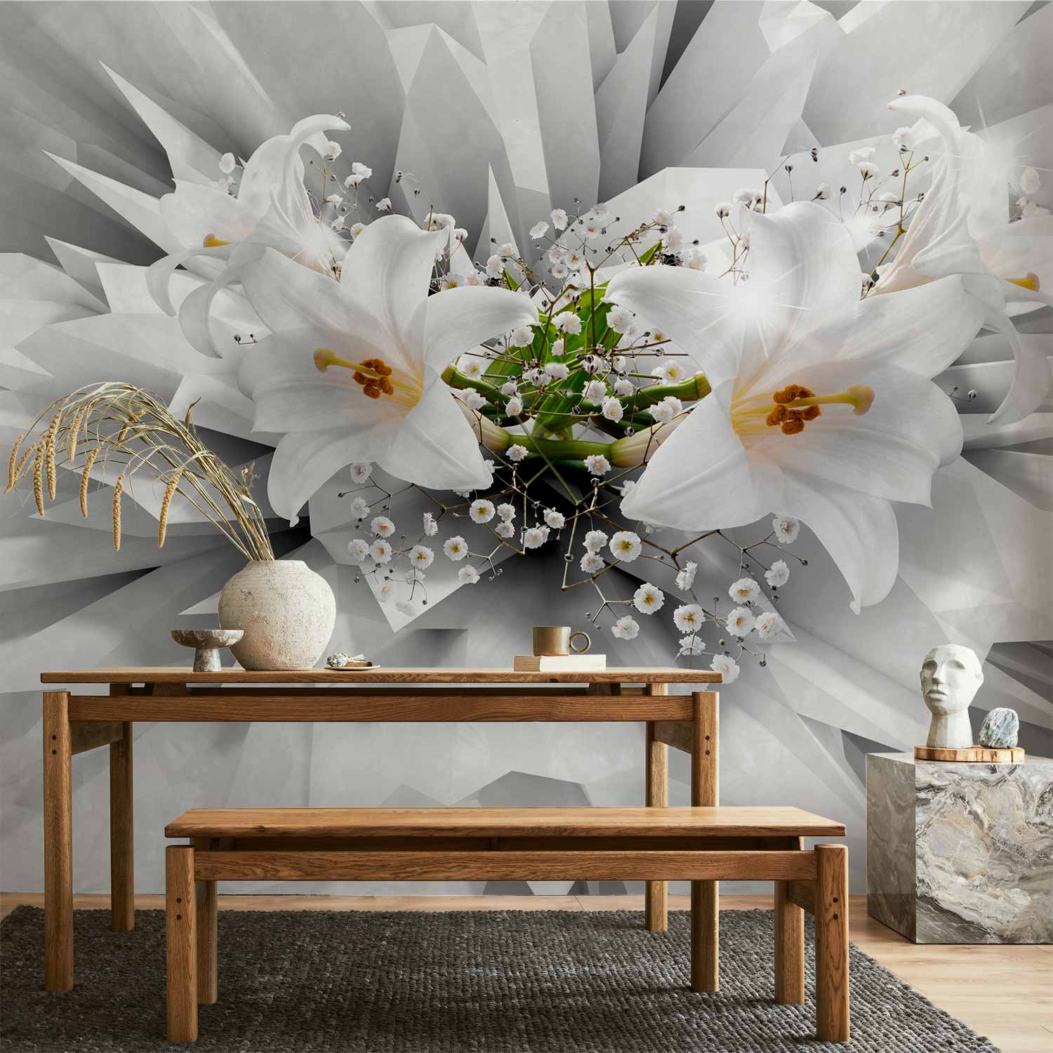 Abstract Floral Explosion Wall Mural