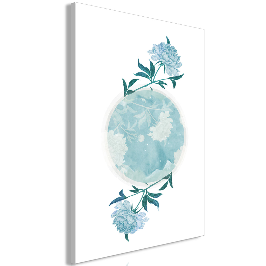 Canvas Print Floral Planet 1 Part Vertical