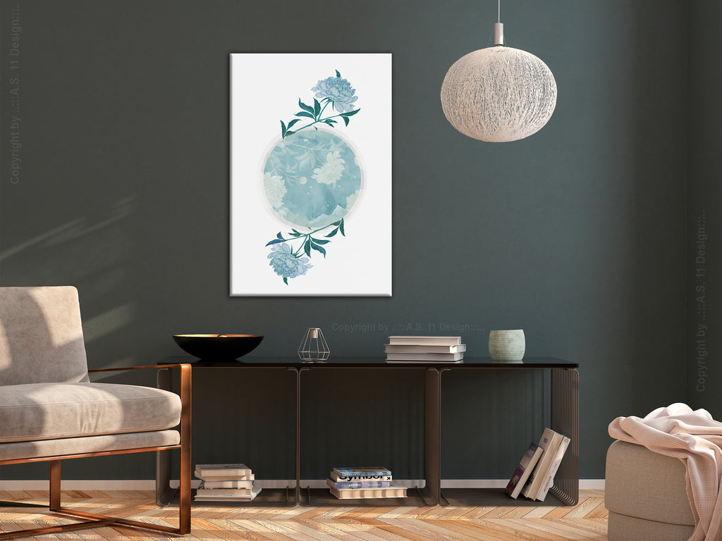 Canvas Print Floral Planet 1 Part Vertical