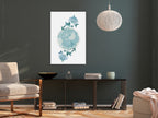 Canvas Print Floral Planet 1 Part Vertical
