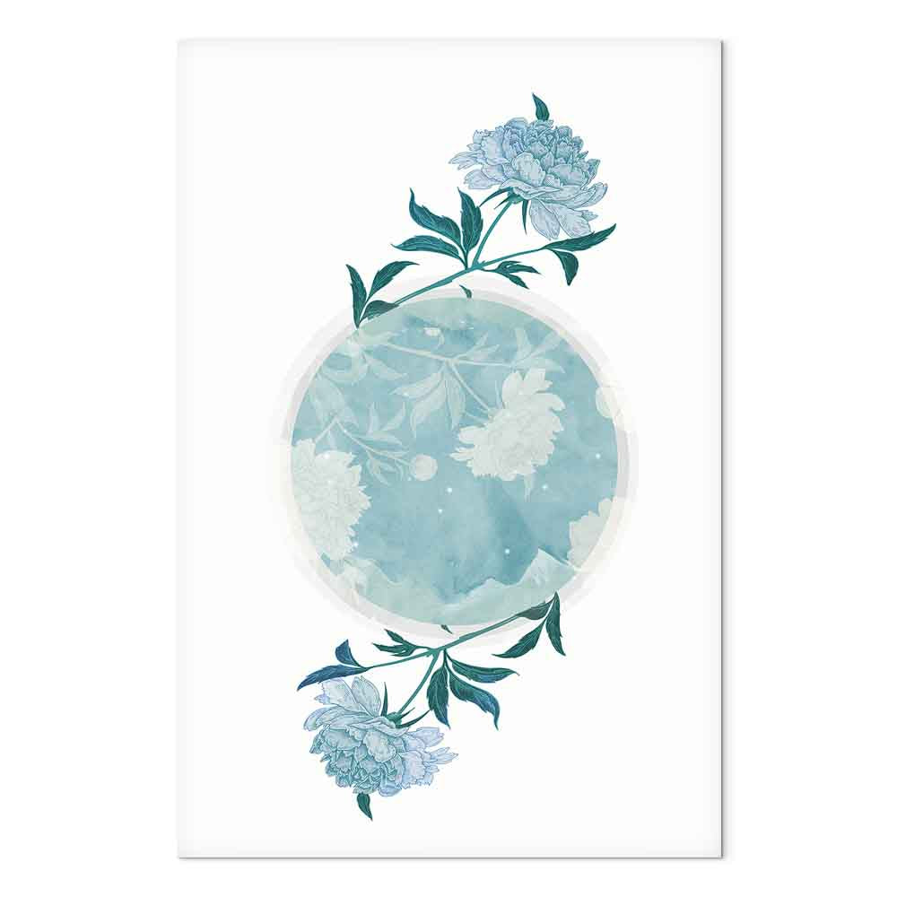 Floral Planet Nature Vertical Canvas Print