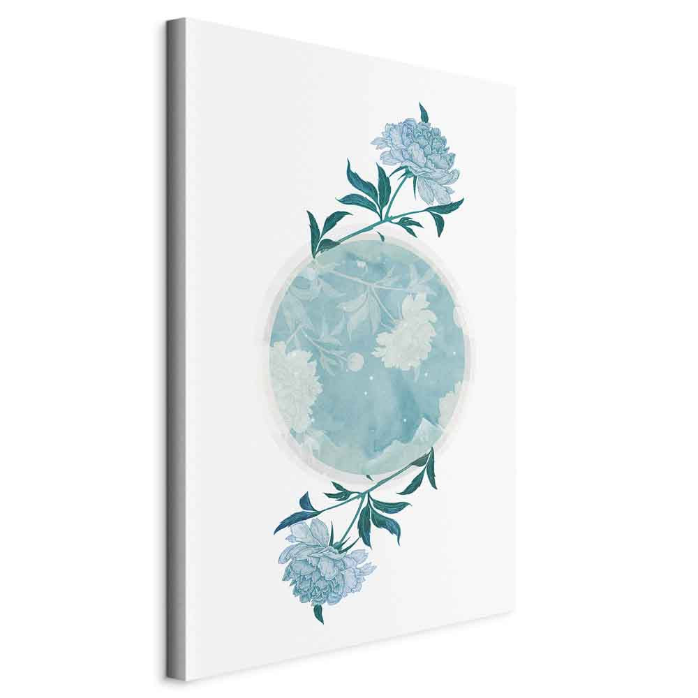 Floral Planet Nature Vertical Canvas Print