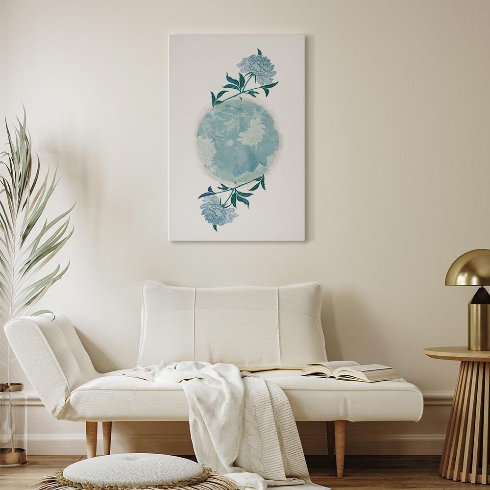 Floral Planet Nature Vertical Canvas Print