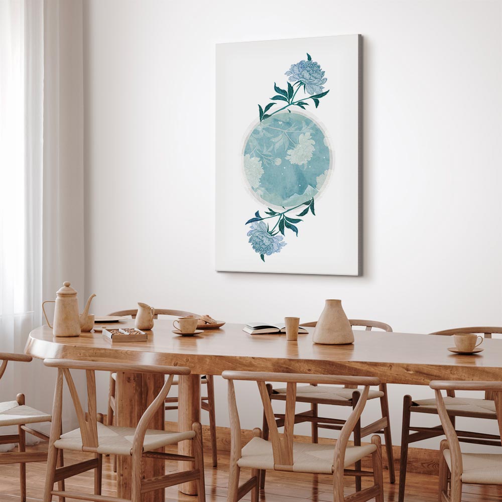 Floral Planet Nature Vertical Canvas Print