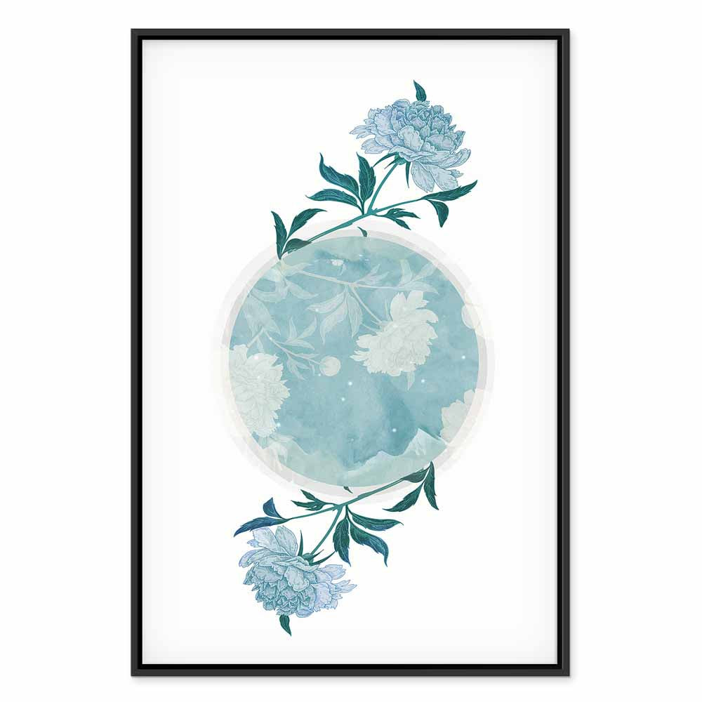 Floral Planet Nature Vertical Canvas Print