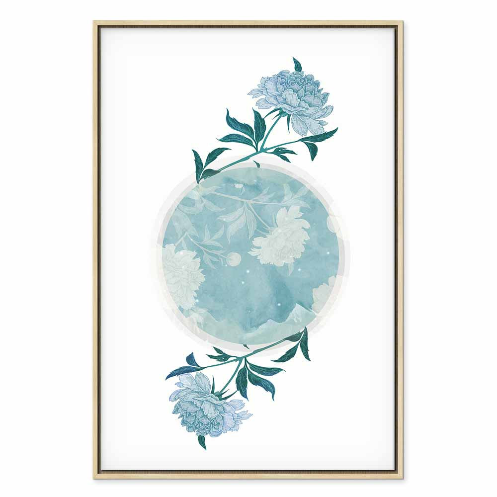 Floral Planet Nature Vertical Canvas Print