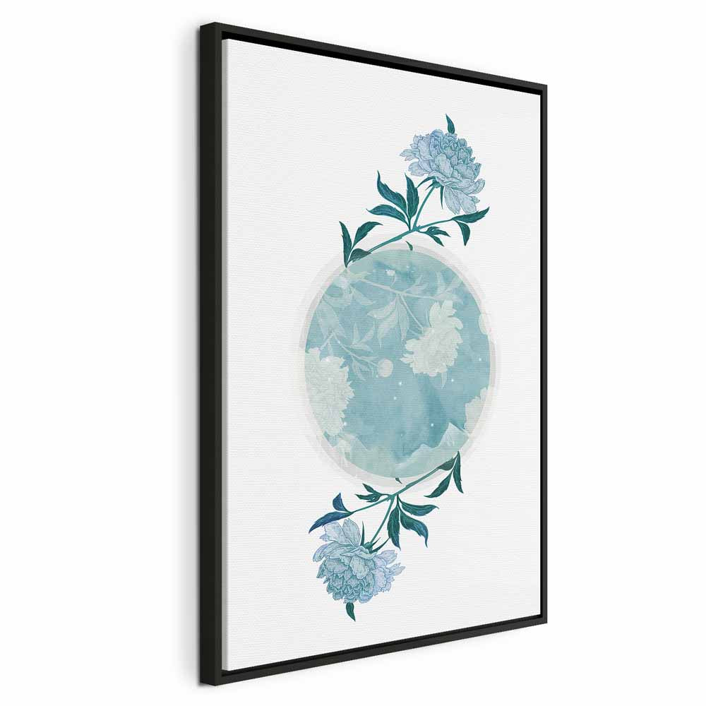 Floral Planet Nature Vertical Canvas Print